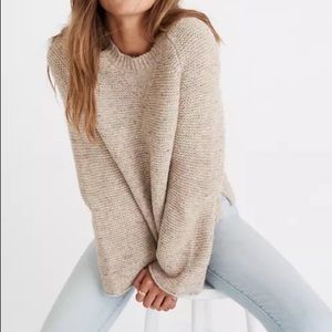 Madewell Color Flecked Pullover Sweater, bell sleeves
